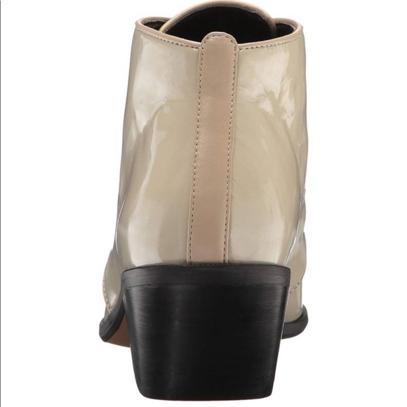 Patent Lace Up Mid Heel Western Bootie - Picture 3 of 4